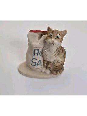 VTG Lowell Davis 1989 Sunday Afternoon Treat Miniature Tabby Cat Figurine Schmid